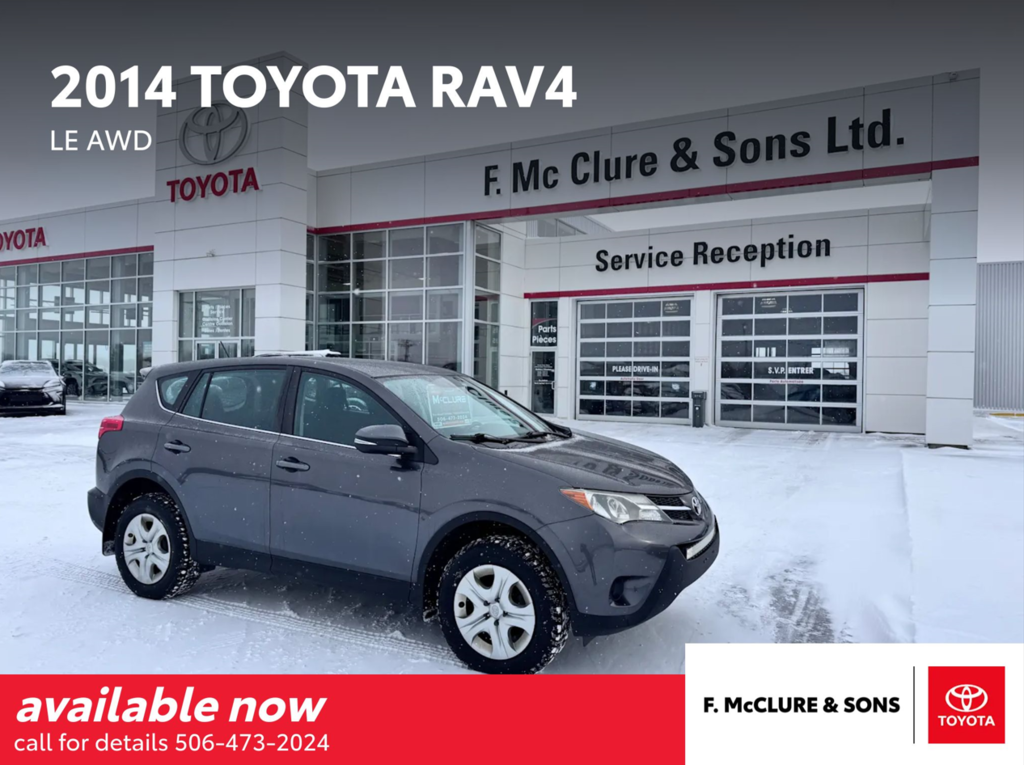 2014 Toyota RAV4 LE in Grand Falls, New Brunswick - 1 - w1024h768px