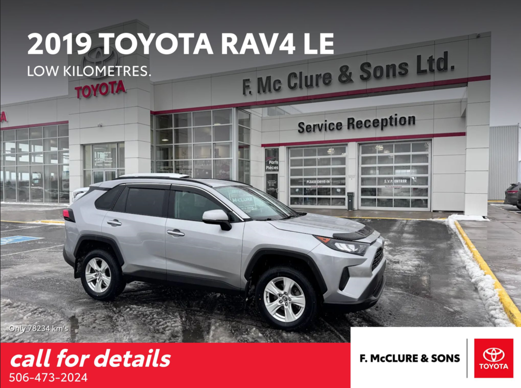 2019 Toyota RAV4 LE in Grand Falls, New Brunswick - 1 - w1024h768px