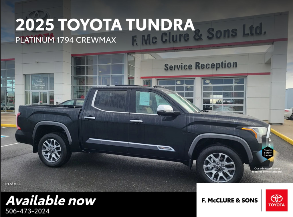 2025  Tundra Platinum 1794 in Grand Falls, New Brunswick - 1 - w1024h768px