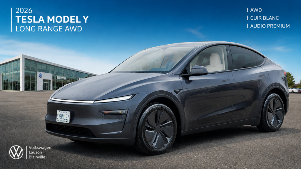 Tesla Model Y LONG RANGE+AWD+CUIR BLANC 2026 à Laval, Québec - 1 - w1024h768px
