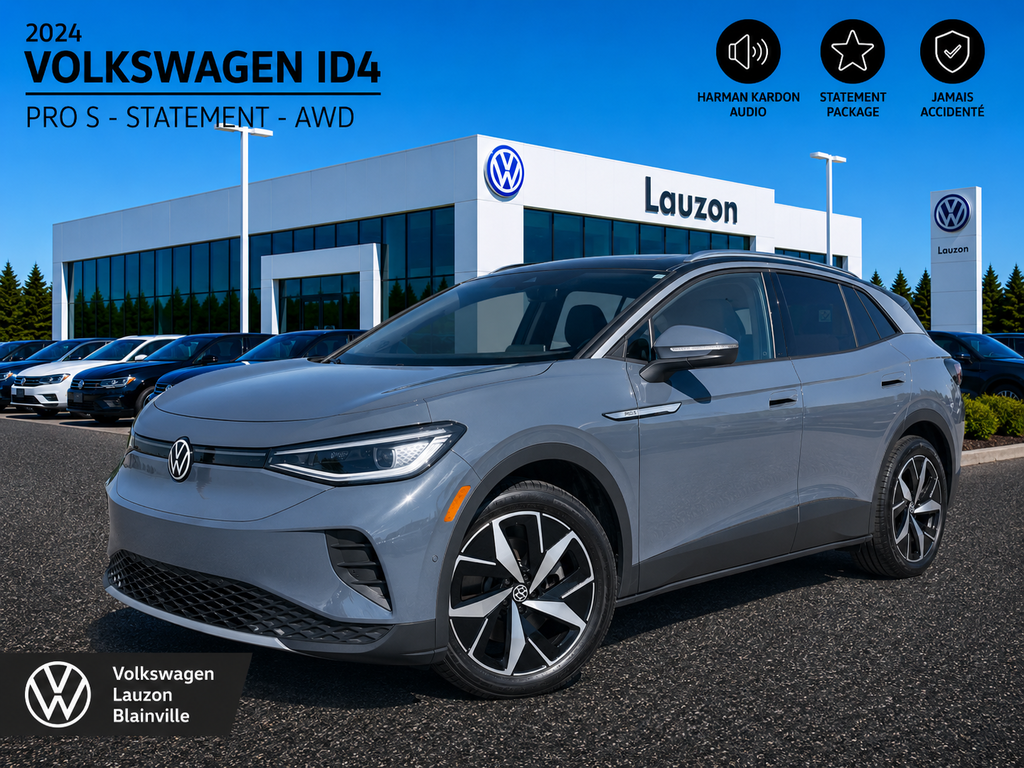 Volkswagen ID.4 Pro S+AWD+CUIR+LED+HARMAN 2024 à Laval, Québec - 1 - w1024h768px