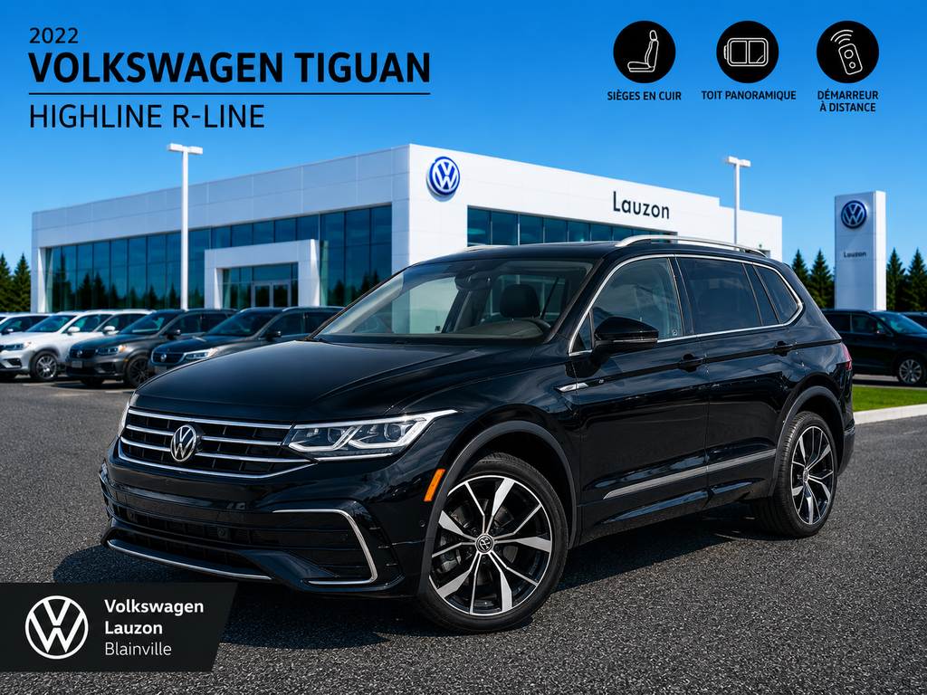 Volkswagen Tiguan HIGHLINE+R LINE+CUIR+TOIT 2022 à Laval, Québec - 1 - w1024h768px
