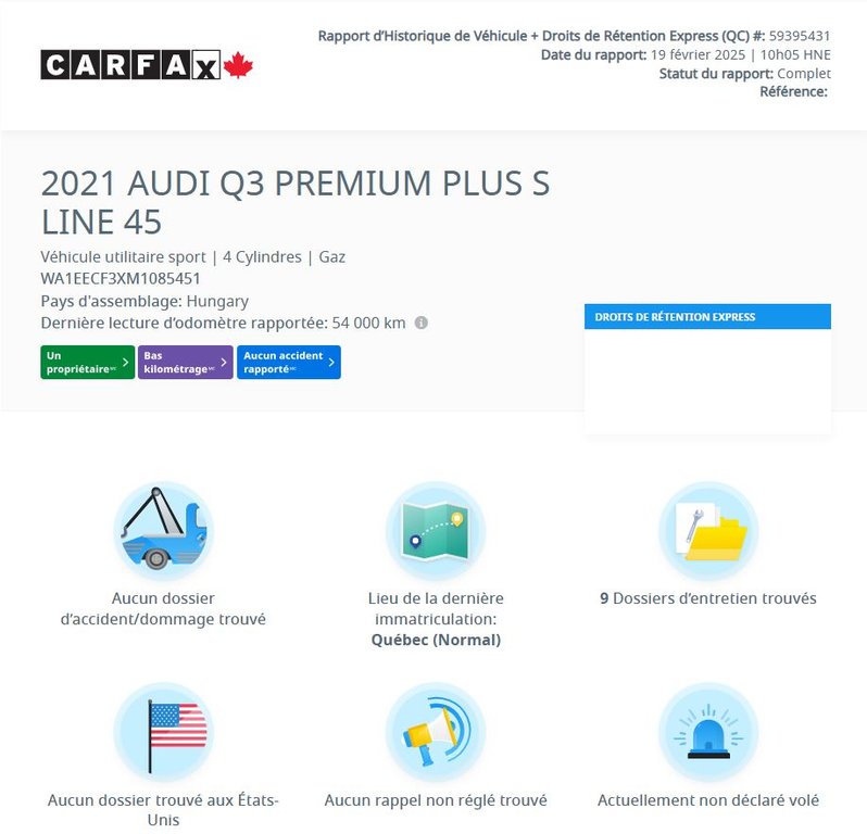 2021 Audi Q3 Progressiv TOIT PANO | CUIR | CAM | 8 PNEUS | +++ in Laval, Quebec - 2 - w1024h768px