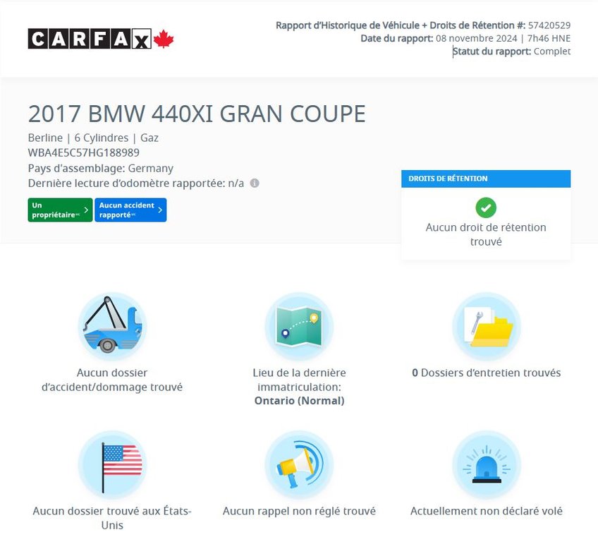 BMW 4 Series 440i xDrive Gran Coupe | TOIT | CUIR | CAM 360 2017 à Laval, Québec - 2 - w1024h768px