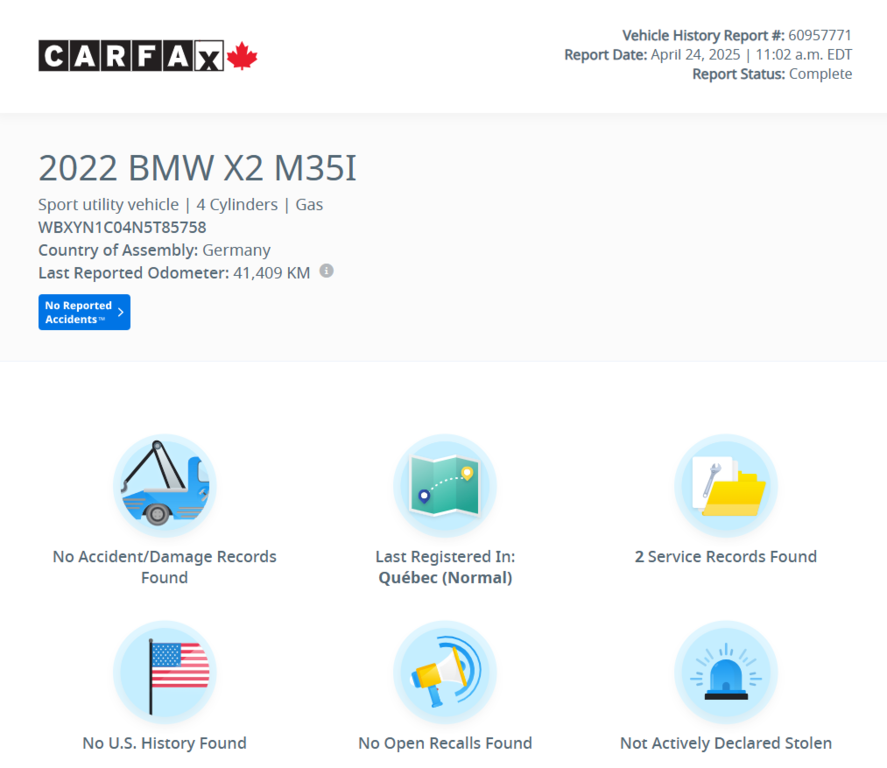 BMW X2 M35i ENHANCED PACKAGE | CAM | CARPLAY | NAV +++ 2022 à Laval, Québec - 3 - w1024h768px