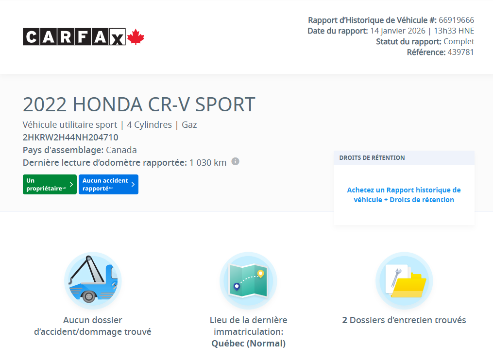 2022 Honda CR-V Sport | DÉMARREUR | TOIT | CARPLAY | CAMERA | +++ in Laval, Quebec - 2 - w1024h768px