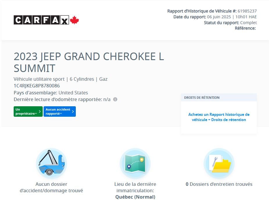 Jeep Grand Cherokee L Summit PANO | MCINTOSH AUDIO | CUIR | NAV | +++ 2023 à Laval, Québec - 2 - w1024h768px
