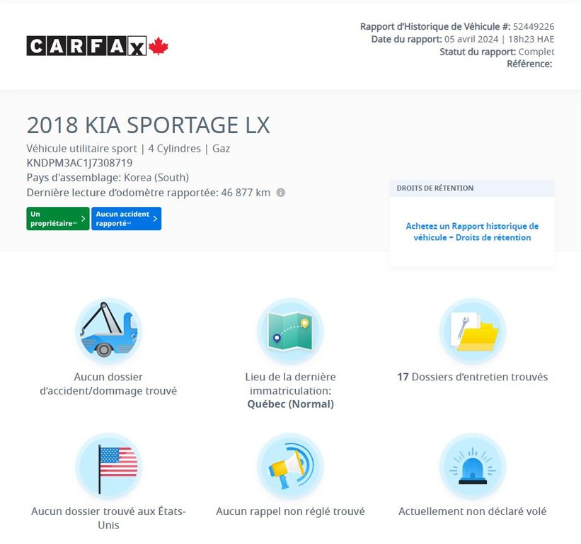 2018  Sportage LX | BLUETOOTH | 8 ROUES | BAS KM | CARPLAY | ++++ in Laval, Quebec - 2 - w1024h768px