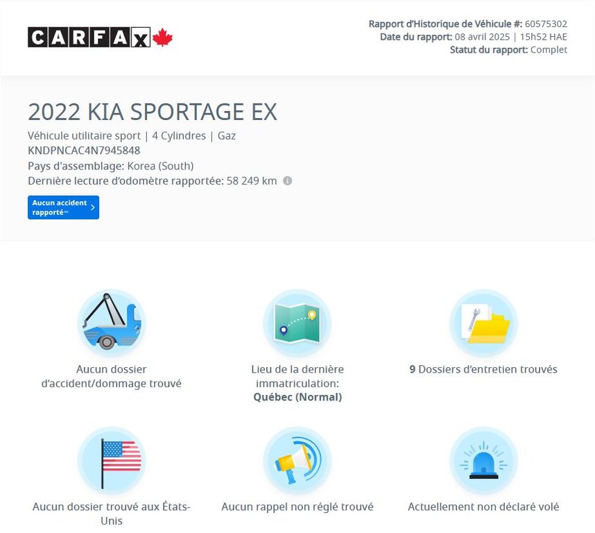 Kia Sportage EX AWD | TOIT | CUIR | CARPLAY | CAMÉRA | BAS KM 2022 à Laval, Québec - 2 - w1024h768px