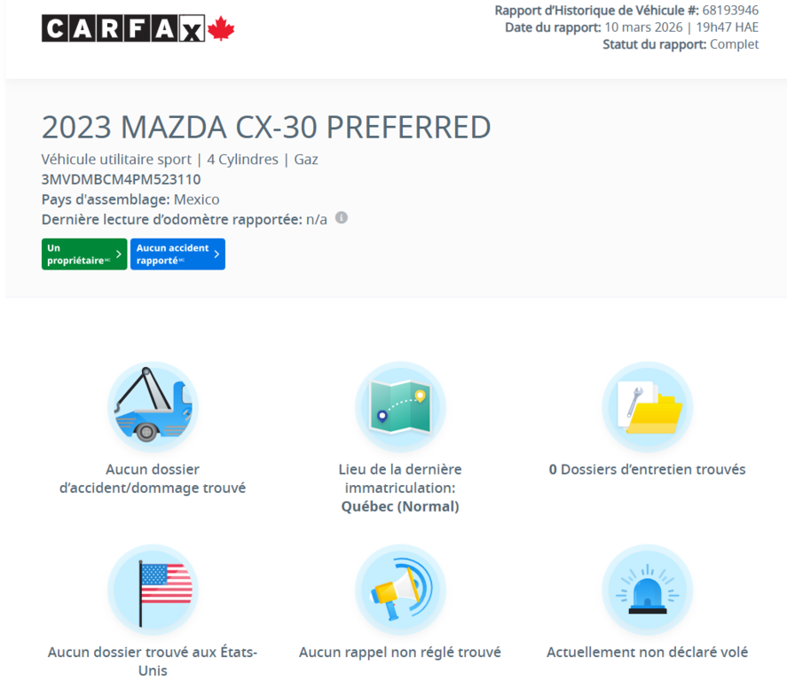 Mazda CX-30 GS | AWD | BAS KM | SIÈGES CHAUFFANTS | CAMÉRA +++ 2023 à Laval, Québec - 2 - w1024h768px
