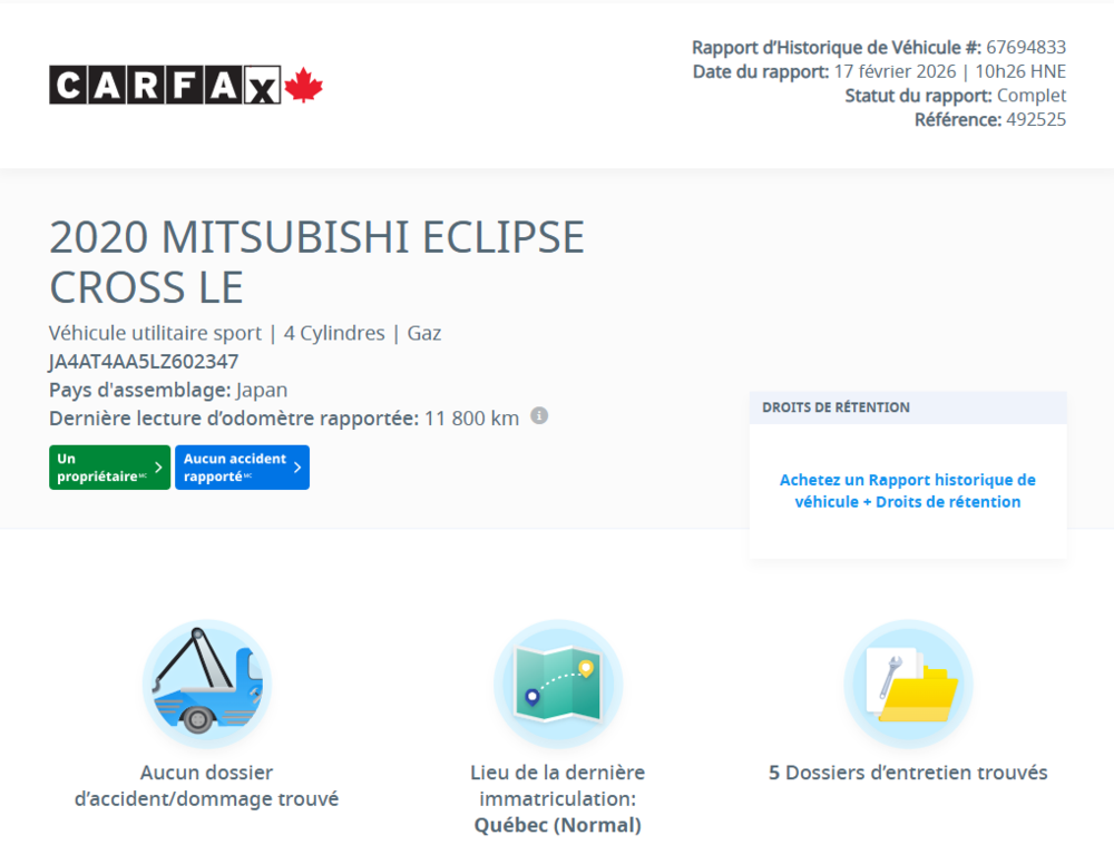 2020 Mitsubishi Eclipse Cross SE in Laval, Quebec - 2 - w1024h768px