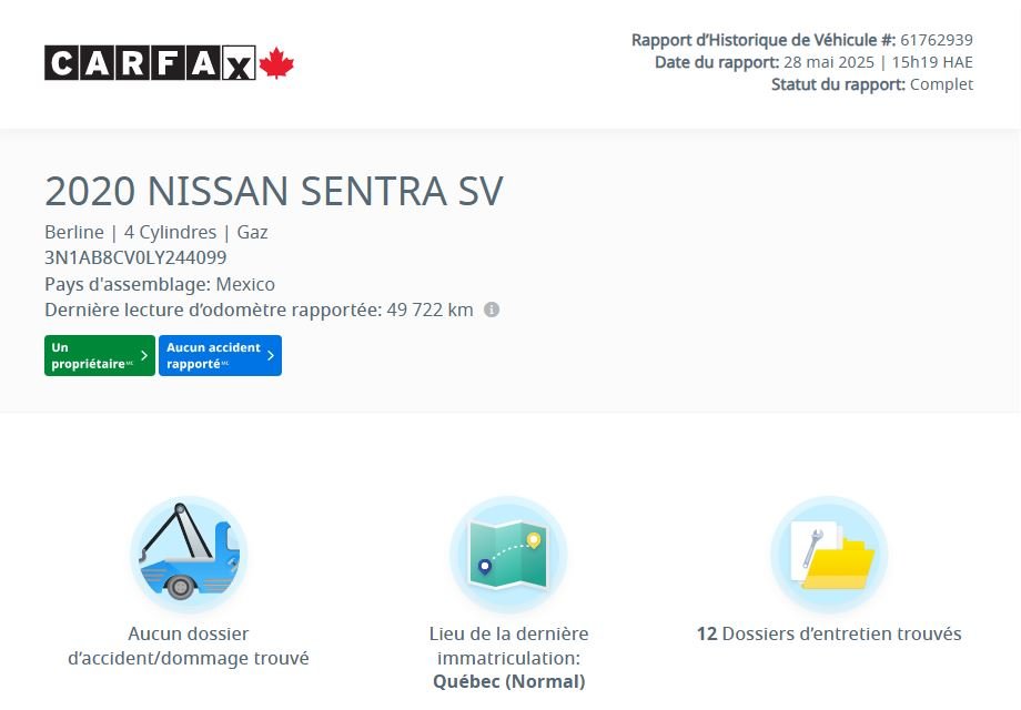 Nissan Sentra SV | CAMÉRA | CARPLAY | BLUETOOTH | BAS KM!! 2020 à Laval, Québec - 2 - w1024h768px