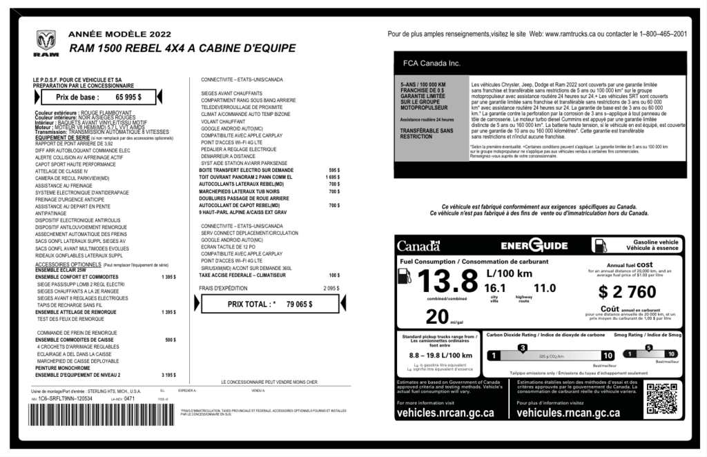 Ram 1500 Rebel TOIT PANO | ALPINE | NAV | CARPLAY | CAM +++ 2022 à Laval, Québec - 2 - w1024h768px