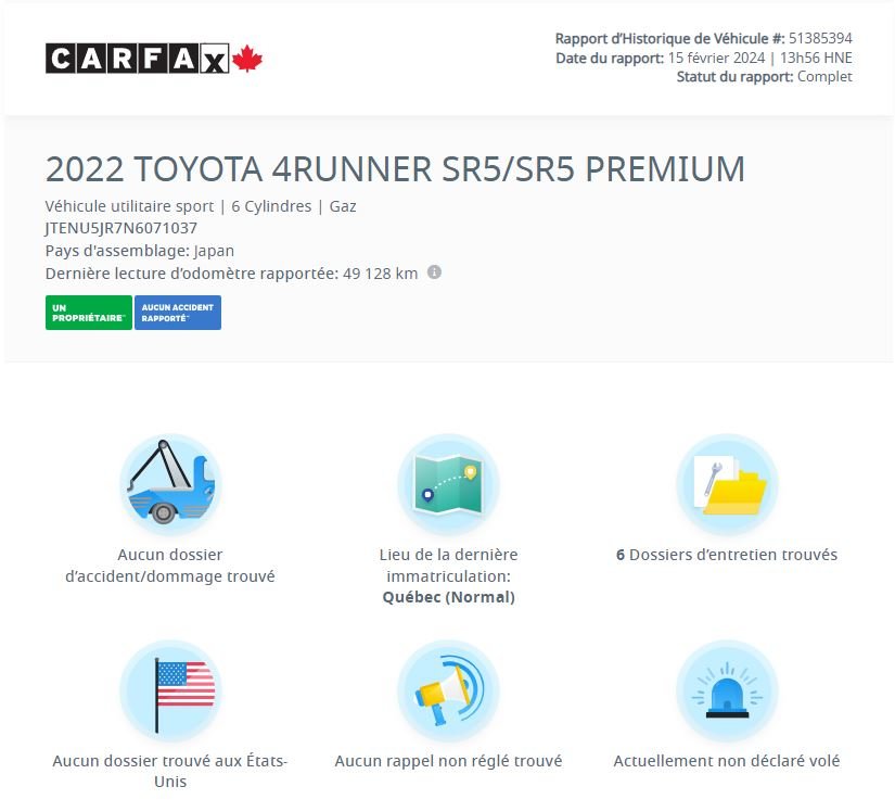 2022  4Runner SR5 4X4 | TOIT | CUIR | 8 PNEUS | PPF | +++ in Laval, Quebec - 2 - w1024h768px