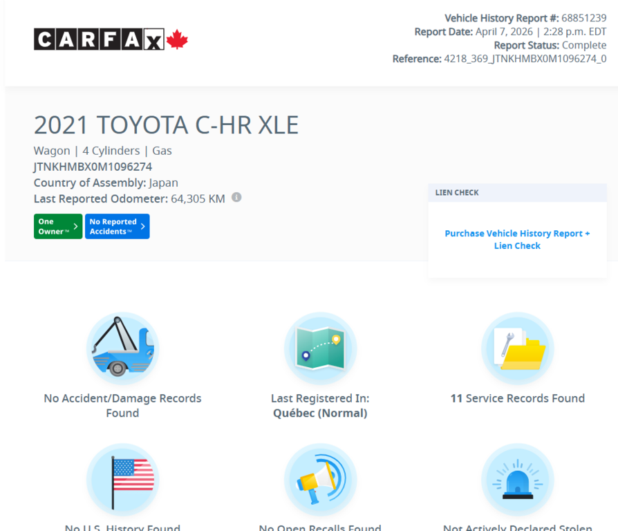 Toyota C-HR XLE CAM | CARPLAY | SIÈGES CHAUFFANTS | BLUETOOTH 2021 à Laval, Québec - 2 - w1024h768px