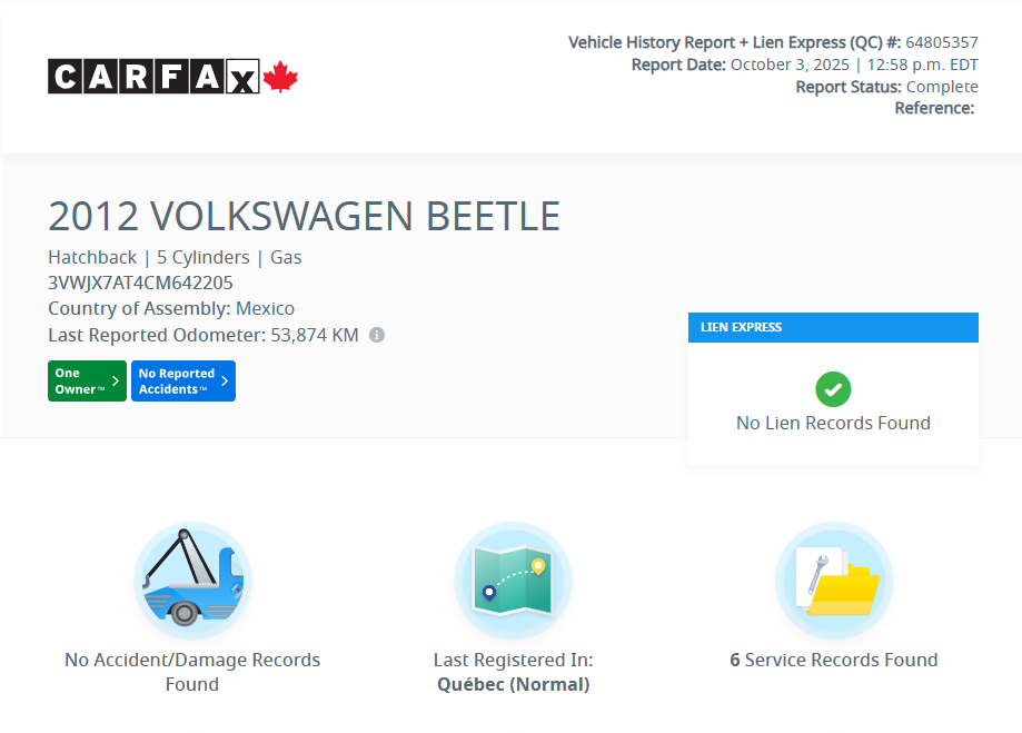Volkswagen Beetle COMFORTLINE 2.5 | BAS KM |BLUETOOTH | +++ 2012 à Laval, Québec - 2 - w1024h768px