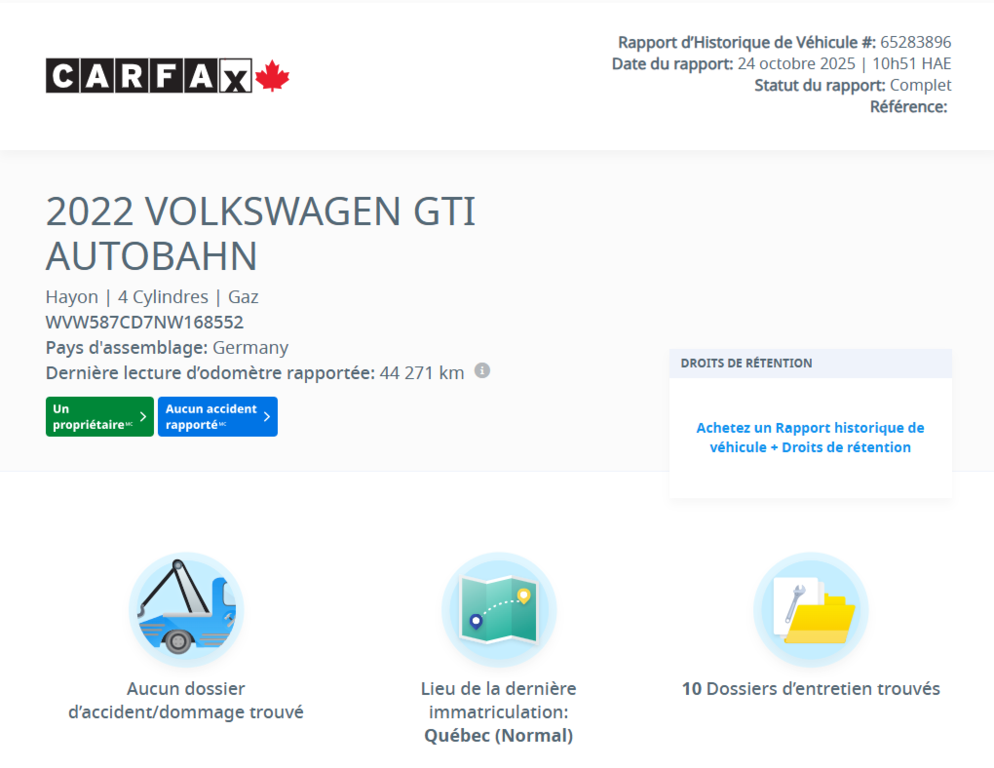 2022 Volkswagen Golf GTI Performance DSG | TOIT | CUIR | CARPLAY | 241HP in Laval, Quebec - 2 - w1024h768px