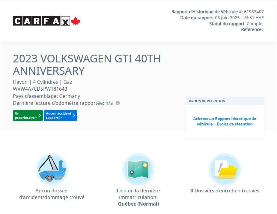Volkswagen Golf GTI 40th Anniversary DSG | CARPLAY | NAV | 241HP 2023 à Laval, Québec - 2 - w1024h768px