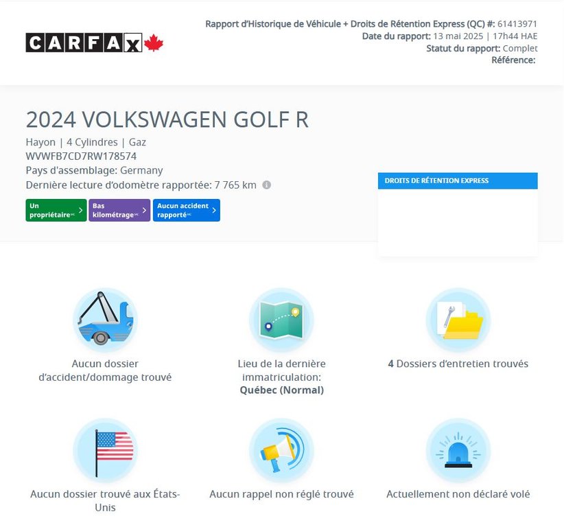 Volkswagen Golf R TOIT + CARBON PACK | **MANUEL** | CUIR | BAS KM 2024 à Laval, Québec - 2 - w1024h768px