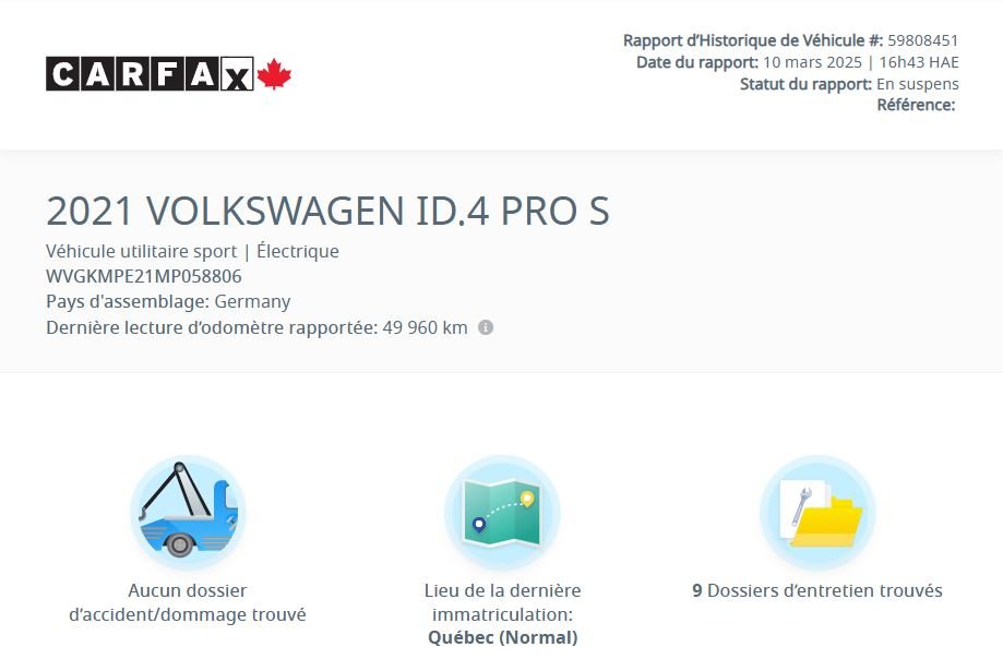 Volkswagen ID.4 Pro S THERMOPOMPE | CARPLAY | CAMÉRA | CUIR +++ 2021 à Laval, Québec - 2 - w1024h768px