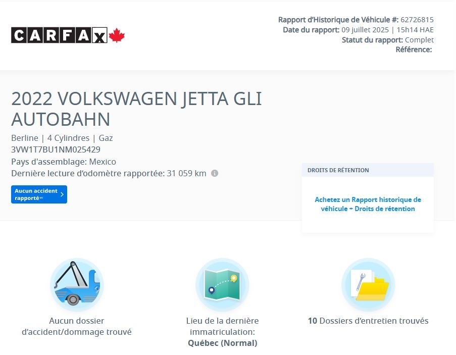 Volkswagen Jetta GLI GRIS PURE | CARPLAY | CAMÉRA | CUIR | BAS KM!! 2022 à Laval, Québec - 2 - w1024h768px