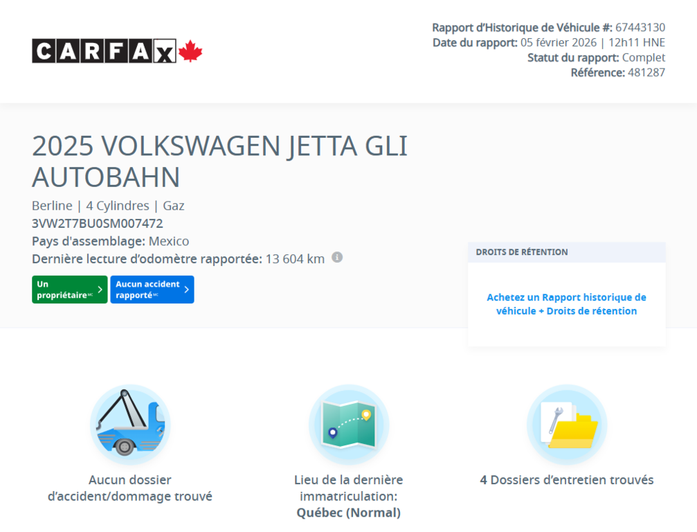 2025 Volkswagen Jetta GLI Autobahn DÉMARREUR | TOIT | CUIR | AUDIO BEATS in Laval, Quebec - 2 - w1024h768px