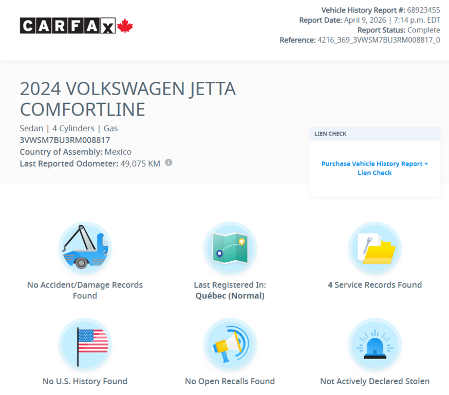 Volkswagen Jetta Comfortline SPORT PACK | TOIT | CARPLAY | CUIR 2024 à Laval, Québec - 2 - w1024h768px