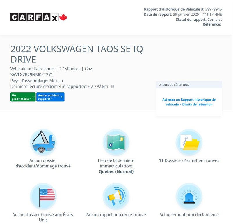 2022 Volkswagen Taos Comfortline TOIT PANO | CUIR | CARPLAY | CAMÉRA in Laval, Quebec - 2 - w1024h768px