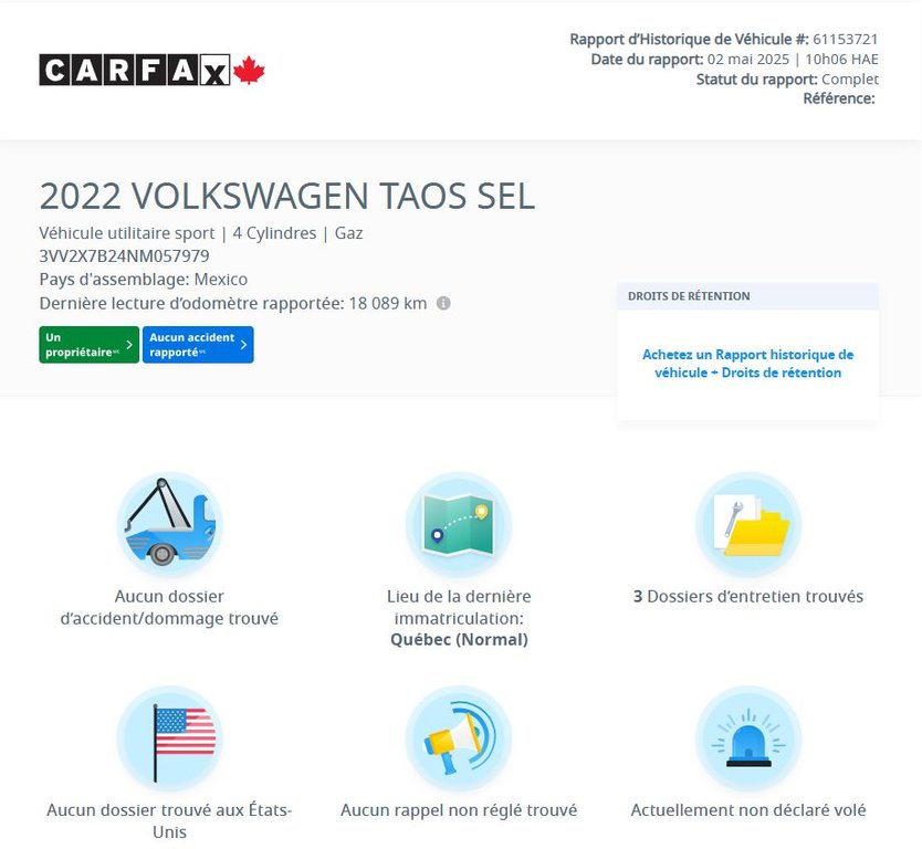 2022 Volkswagen Taos Highline PANO | CUIR | CARPLAY | DÉMARREUR |BAS KM in Laval, Quebec - 2 - w1024h768px