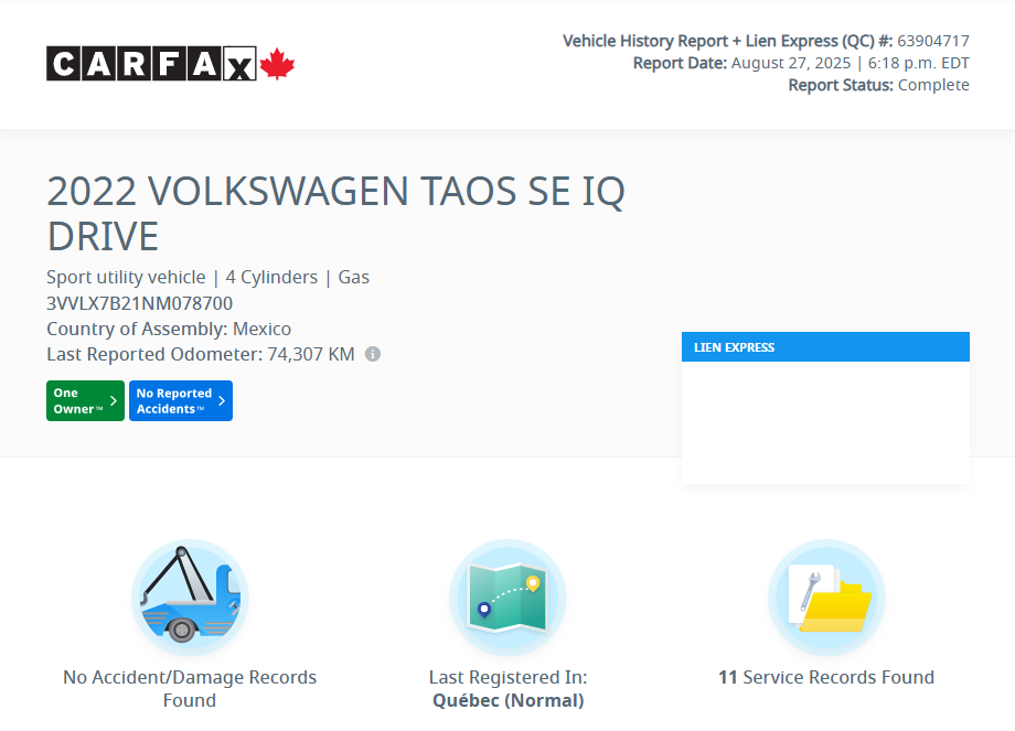 Volkswagen Taos Comfortline | TOIT PANO | CAMÉRA | CARPLAY I +++ 2022 à Laval, Québec - 3 - w1024h768px