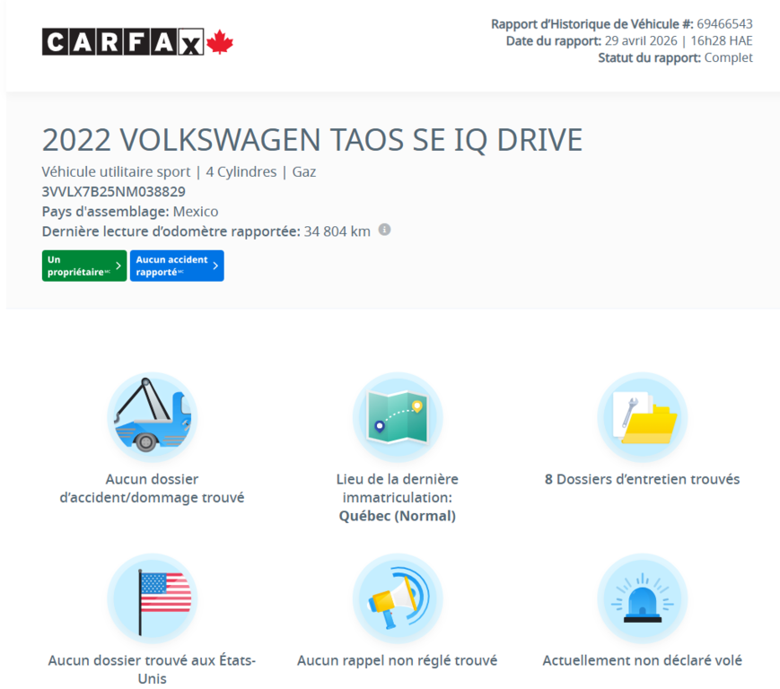 2022 Volkswagen Taos Comfortline AWD | TOIT PANO | CAMÉRA | CARPLAY +++ in Laval, Quebec - 2 - w1024h768px