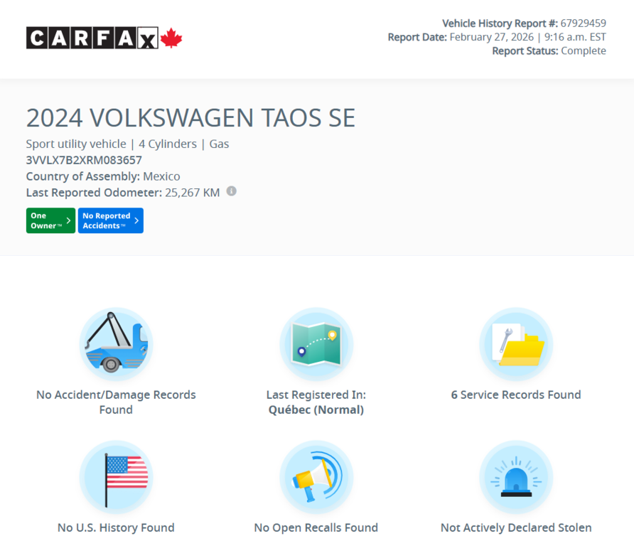 2024 Volkswagen Taos Comfortline Black Edition TOIT PANO | CARPLAY +++ in Laval, Quebec - 2 - w1024h768px