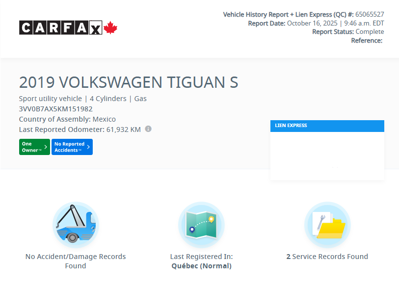 2019 Volkswagen Tiguan Trendline | AWD | CARPLAY | CAMÉRA | +++ in Laval, Quebec - 2 - w1024h768px