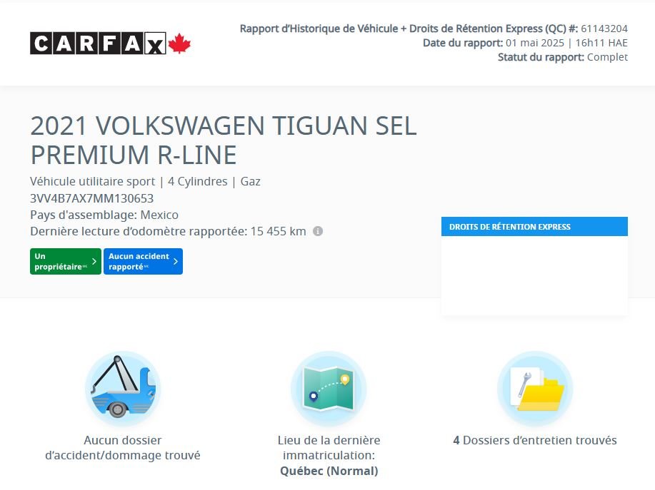 2021 Volkswagen Tiguan Highline R-LINE | PANO | CUIR | NAV | DÉMARREUR in Laval, Quebec - 2 - w1024h768px