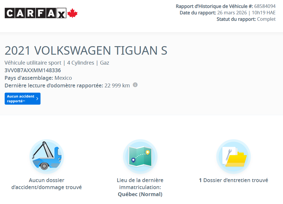 2021 Volkswagen Tiguan TRENDLINE | 4MOTION | CARPLAY | CAMÉRA | BLUETOOTH in Laval, Quebec - 2 - w1024h768px