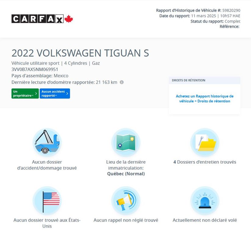 2022 Volkswagen Tiguan Trendline 4MOTION | CARPLAY | CAMÉRA | BLUETOOTH in Laval, Quebec - 2 - w1024h768px