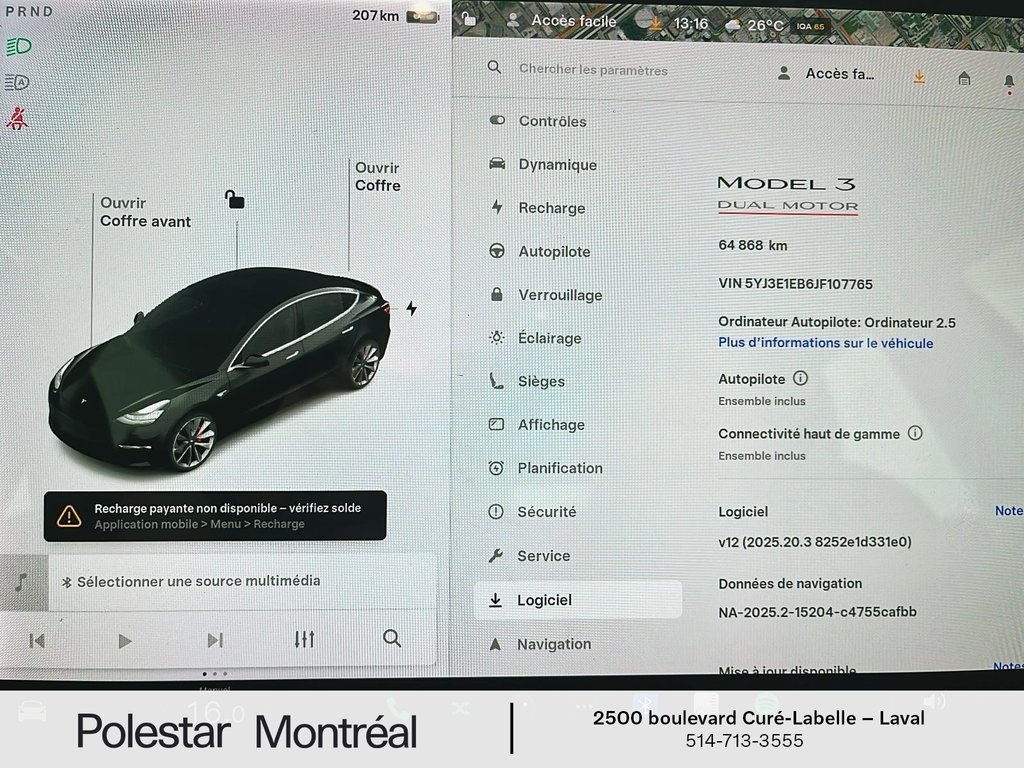 2018 Tesla MODEL 3 Long Range Battery in Laval, Quebec - 15 - w1024h768px
