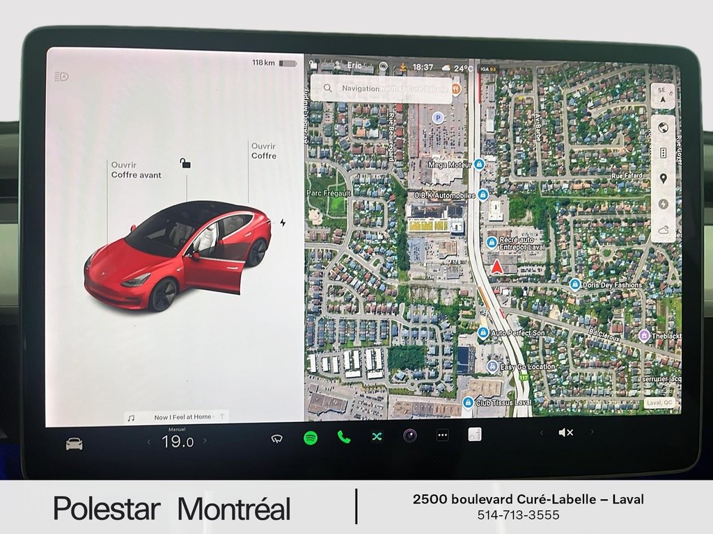 2018 Tesla MODEL 3 Long Range Battery in Laval, Quebec - 11 - w1024h768px