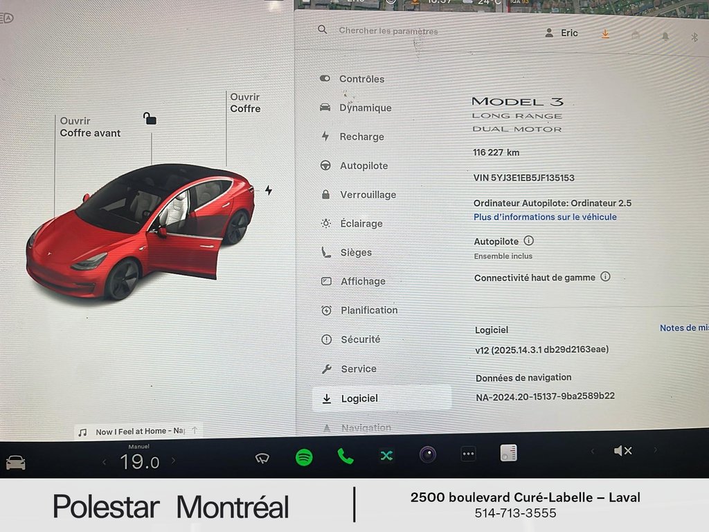 2018 Tesla MODEL 3 Long Range Battery in Laval, Quebec - 12 - w1024h768px