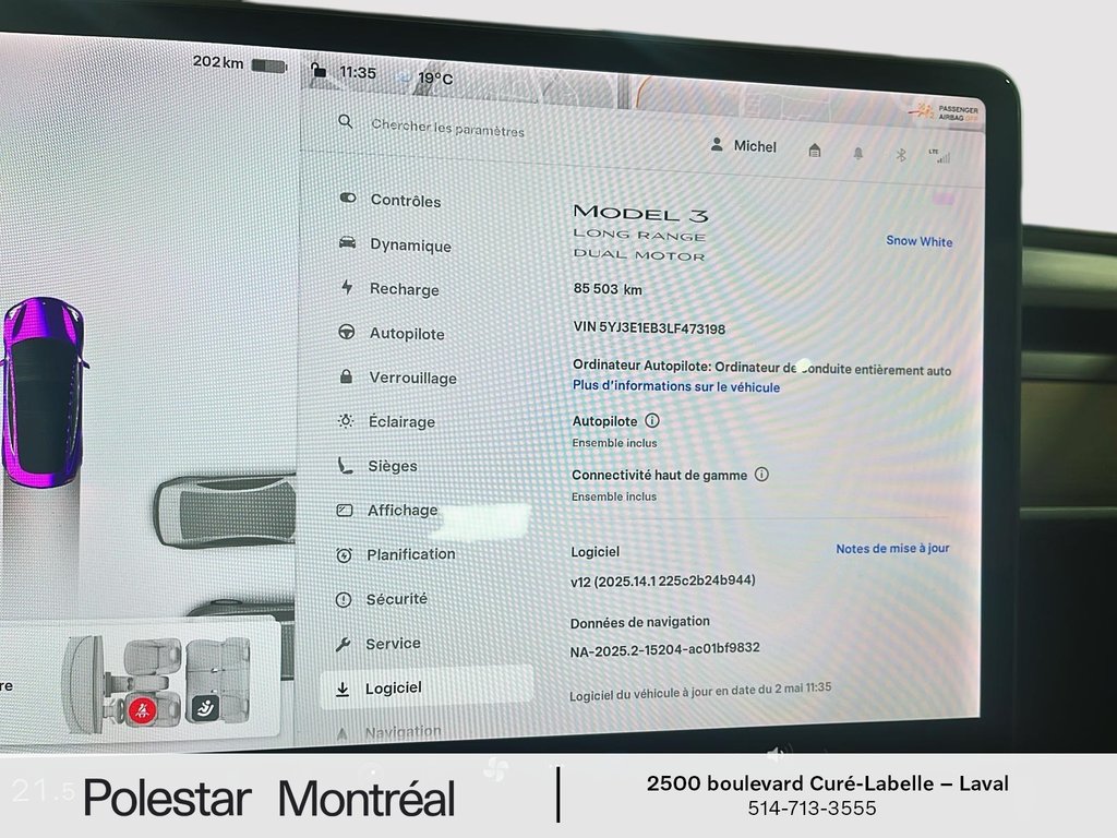 Tesla MODEL 3 Long Range 2020 à Laval, Québec - 13 - w1024h768px
