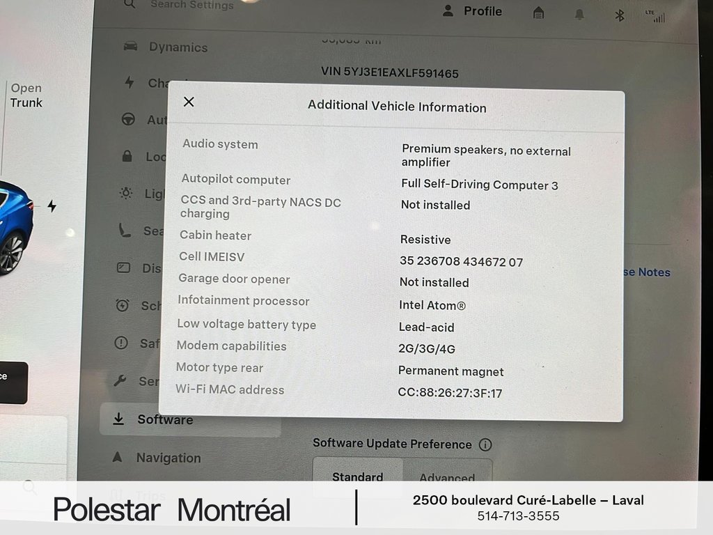 Tesla MODEL 3 Standard Range Plus 2020 à Laval, Québec - 12 - w1024h768px