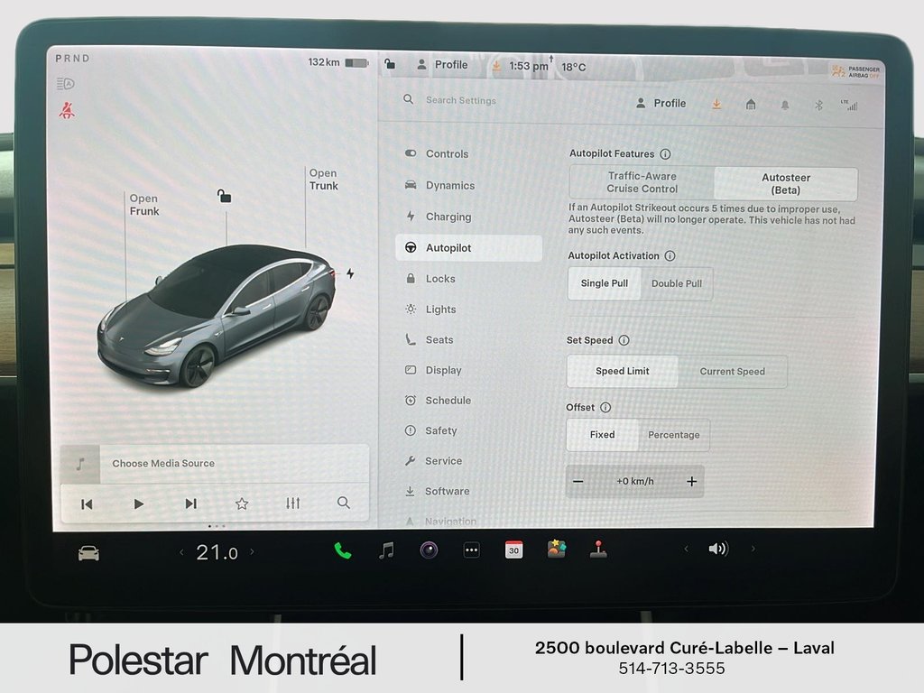 2020 Tesla MODEL 3 Standard Range Plus in Laval, Quebec - 14 - w1024h768px