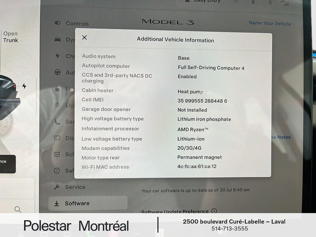 Tesla MODEL 3 BASE 2024 à Laval, Québec - 13 - w1024h768px