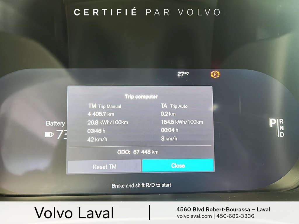 2022 Volvo XC40 Recharge Pure Electric Plus in Laval, Quebec - 12 - w1024h768px