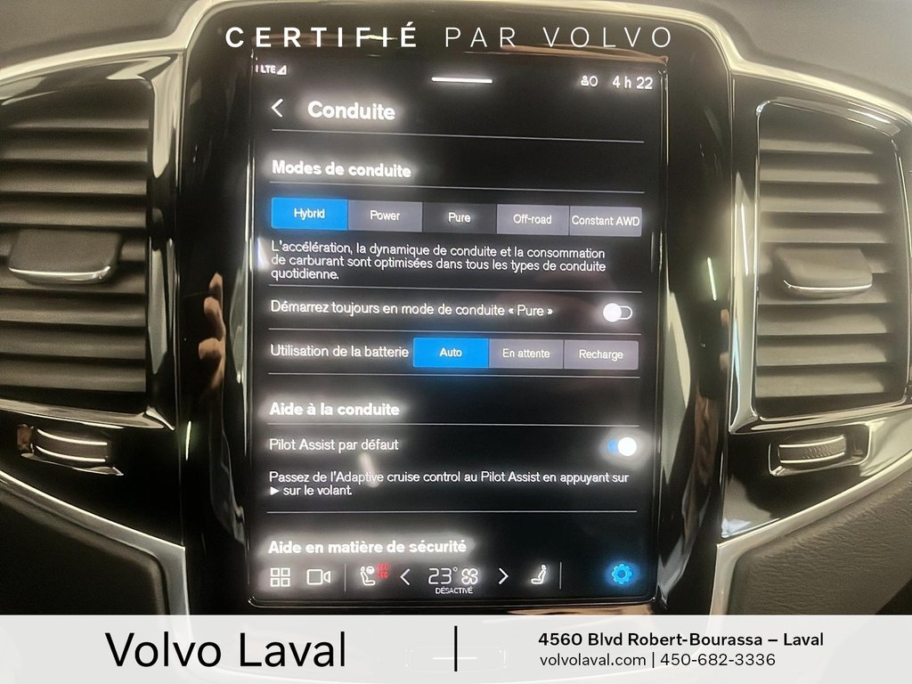 2024 Volvo XC90 Recharge Ultimate Bright Theme in Brossard, Quebec - 19 - w1024h768px