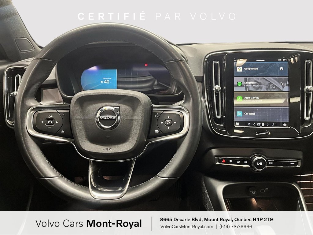 2022 Volvo C40 Recharge Pure Electric Ultimate in Laval, Quebec - 10 - w1024h768px