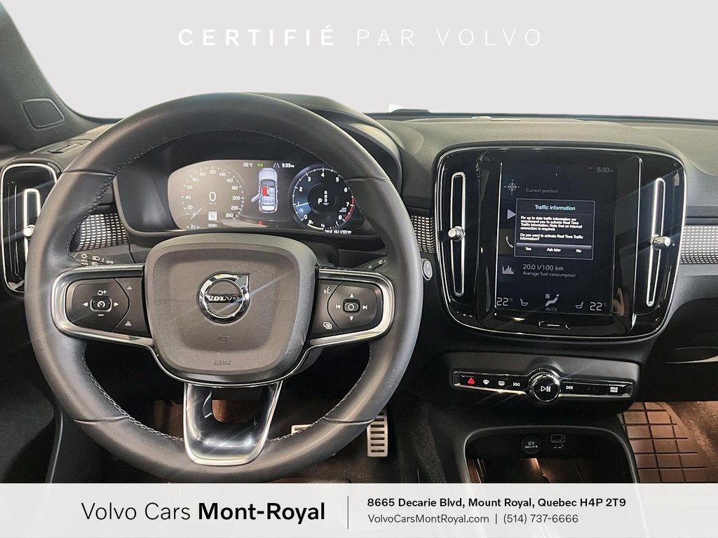 2022 Volvo XC40 R-Design T5 in Laval, Quebec - 19 - w1024h768px