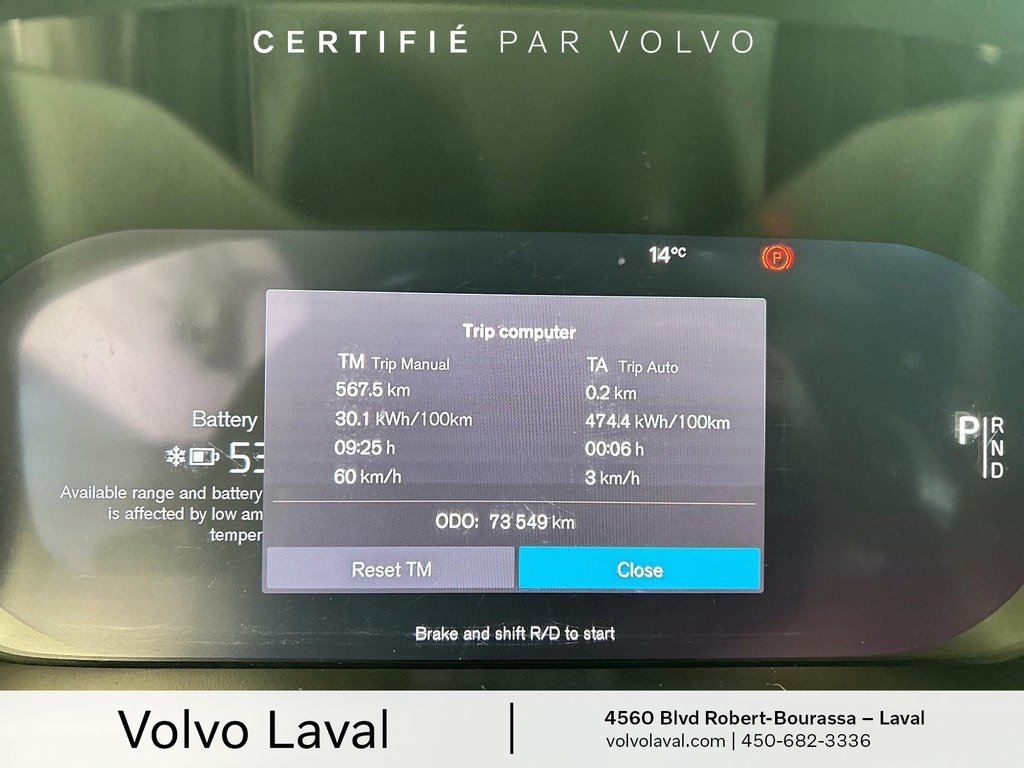 2021 Volvo XC40 Recharge in Laval, Quebec - 12 - w1024h768px