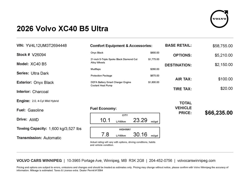 2026 Volvo XC40 Ultra Dark Theme-1