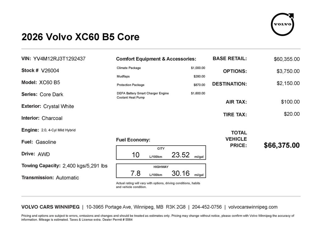2026 Volvo XC60 Core Dark Theme-1